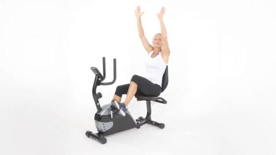 Indoor Exercises for Seniors Cycling on a Stationary Bike